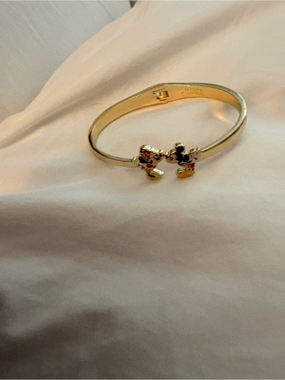 BaubleBar Gold-Tone Mickey & Minnie Enamel Bangle - Red, Black, Yellow - Picture 5 of 5